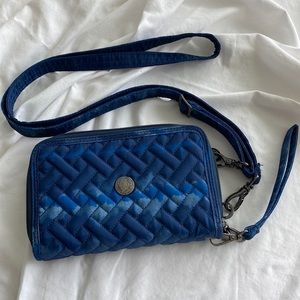 LUG Quickstep Convertible Wallet - Shibori Blue